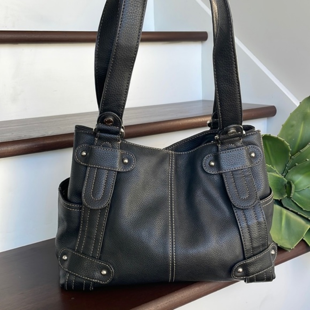 Tignanello Perfect 10 Studded Shopper - Black